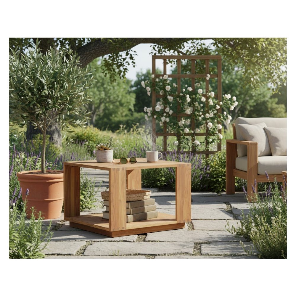 Imperial Grove Teak Outdoor End Table Stylish, Durable. Picture 5