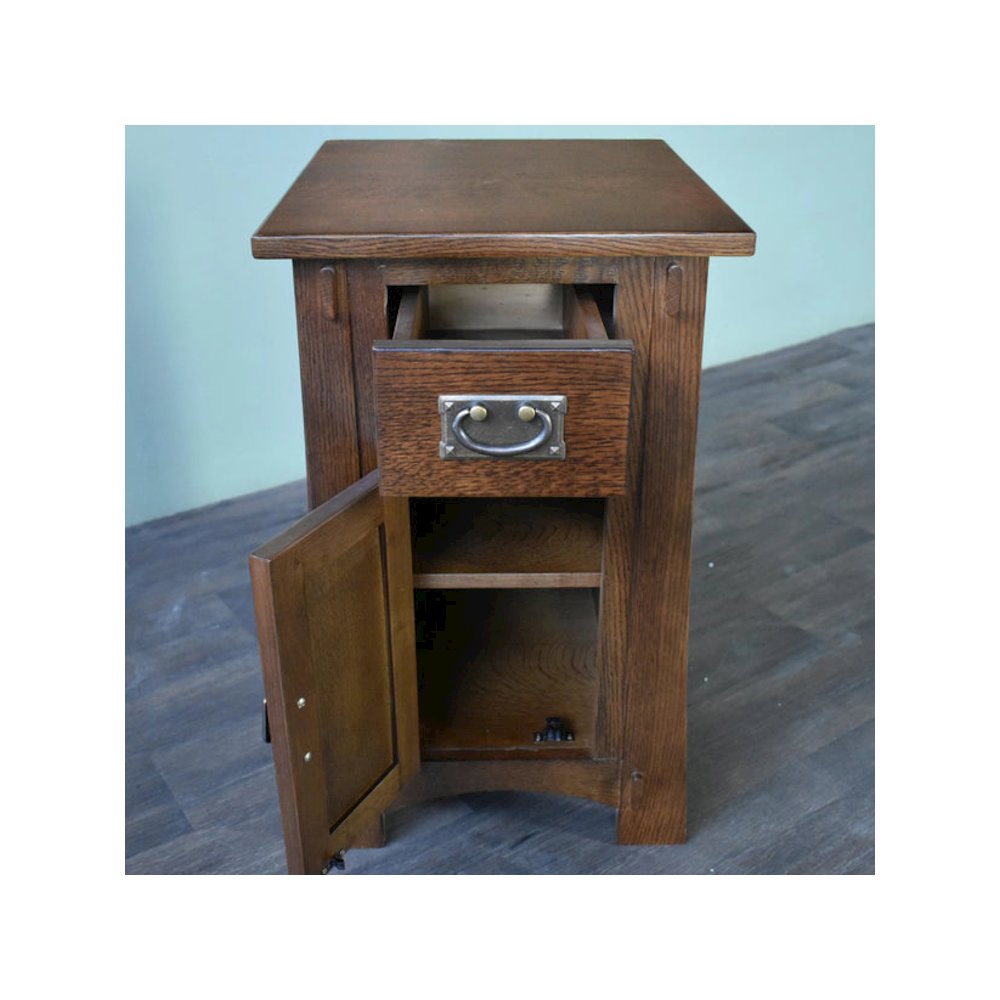Mission Tapered Leg Narrow Nightstand - Michael's Cherry. Picture 3