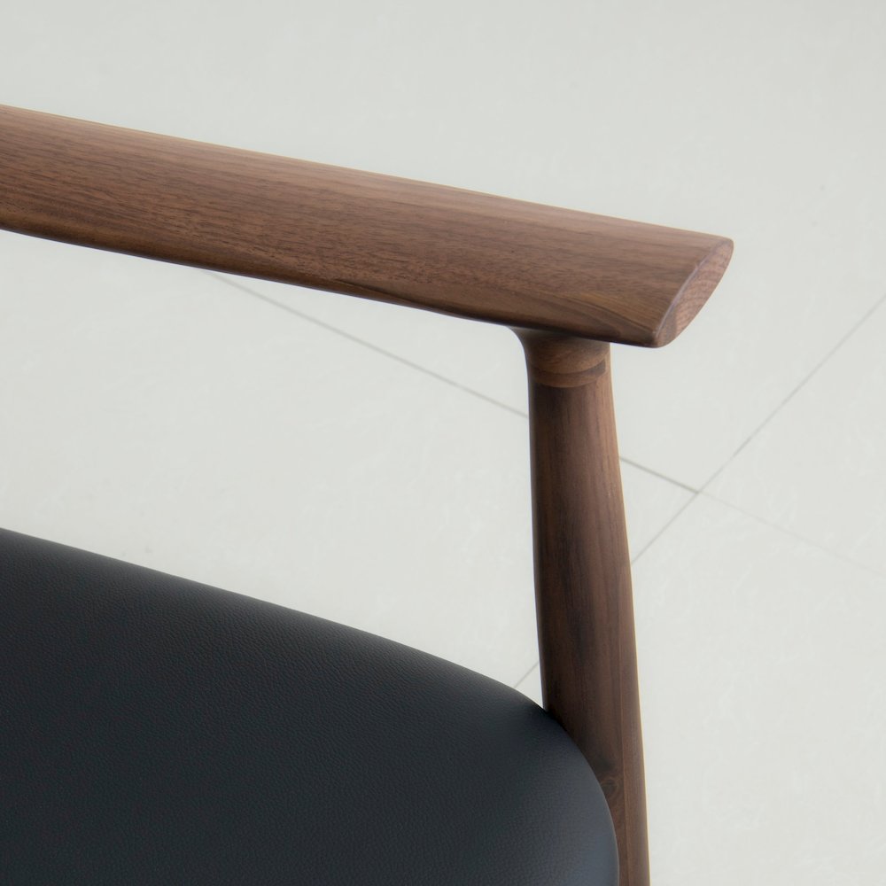Isabella Mid century Leisure Chair - Solid American Black Walnut. Picture 3
