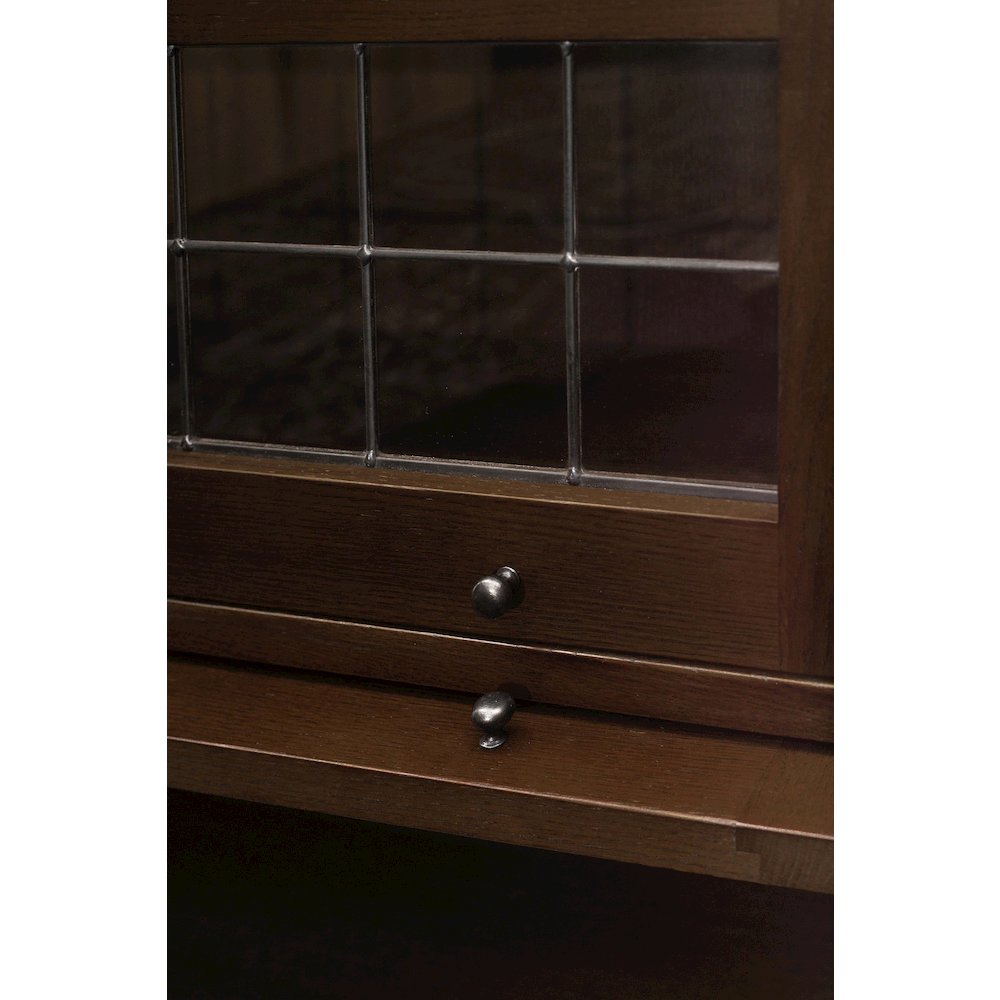 Mission Craftsman Style Oak Barrister Bookcase - 3 Stack - Walnut. Picture 6