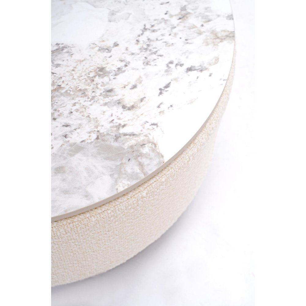 Serence Outdoor Modern Coffee Table - White. Picture 2