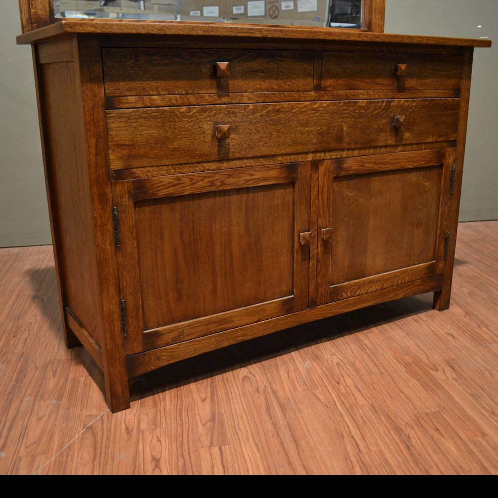 Mission Buffet Cabinet with Mirror - Dark - 50". Picture 2