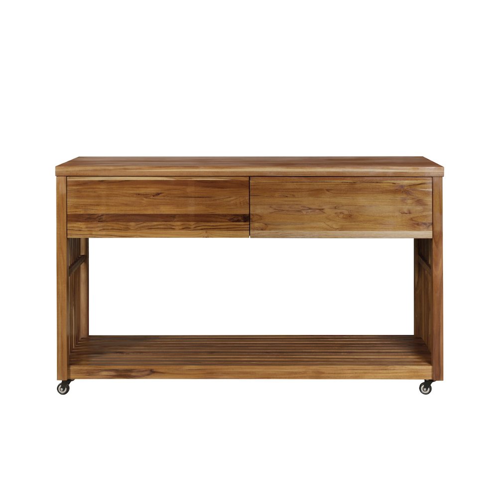 Imperial Grove Outdoor Solid Teak Wood Kitchen Island. Picture 3