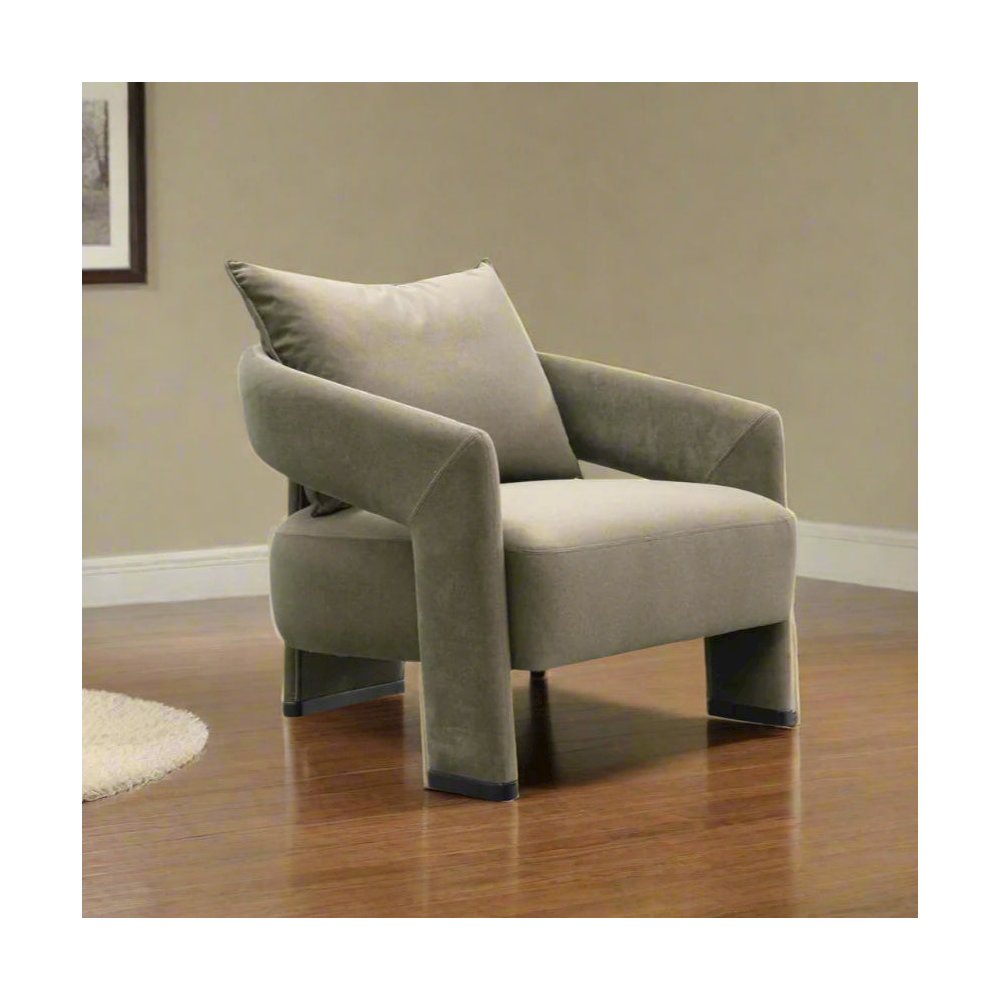 Valora Mid-Century Modern Livingroom Armchair - Gray. Picture 3