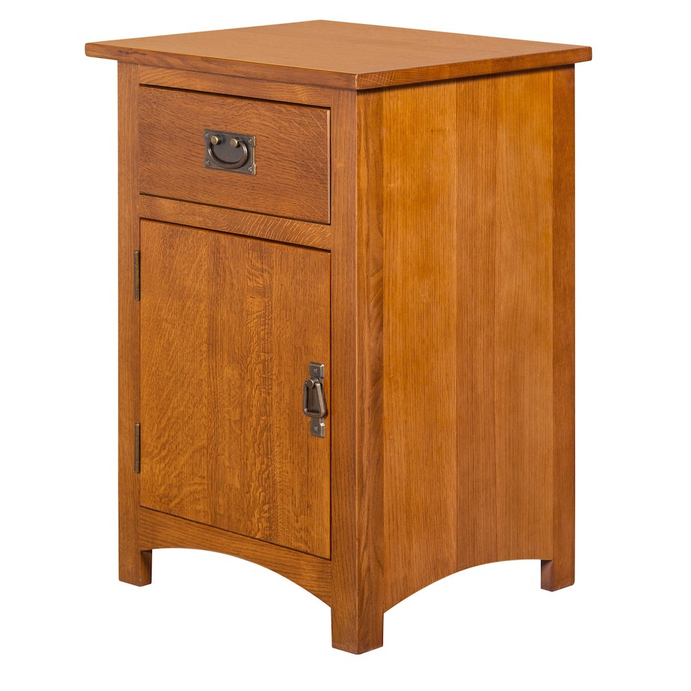 Mission Quarter Sawn Oak 1 Door/Drawer Nightstand Michael Cherry-MC-A. Picture 3