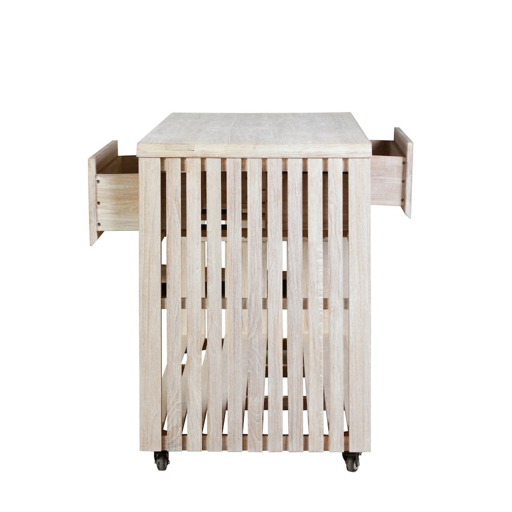 Imperial Grove Outdoor Teak Natural Kitchen Island. Picture 3