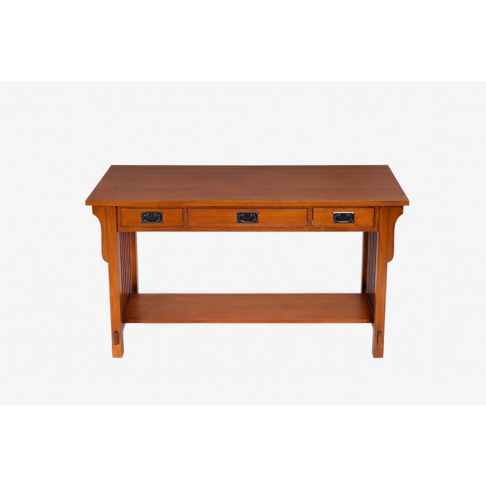 Mission 3 Drawer Crofter Style Console Table - Michael's Cherry. Picture 3