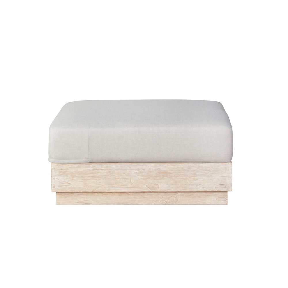 Imperial Grove Outdoor Teak Natural Ottoman. Picture 1