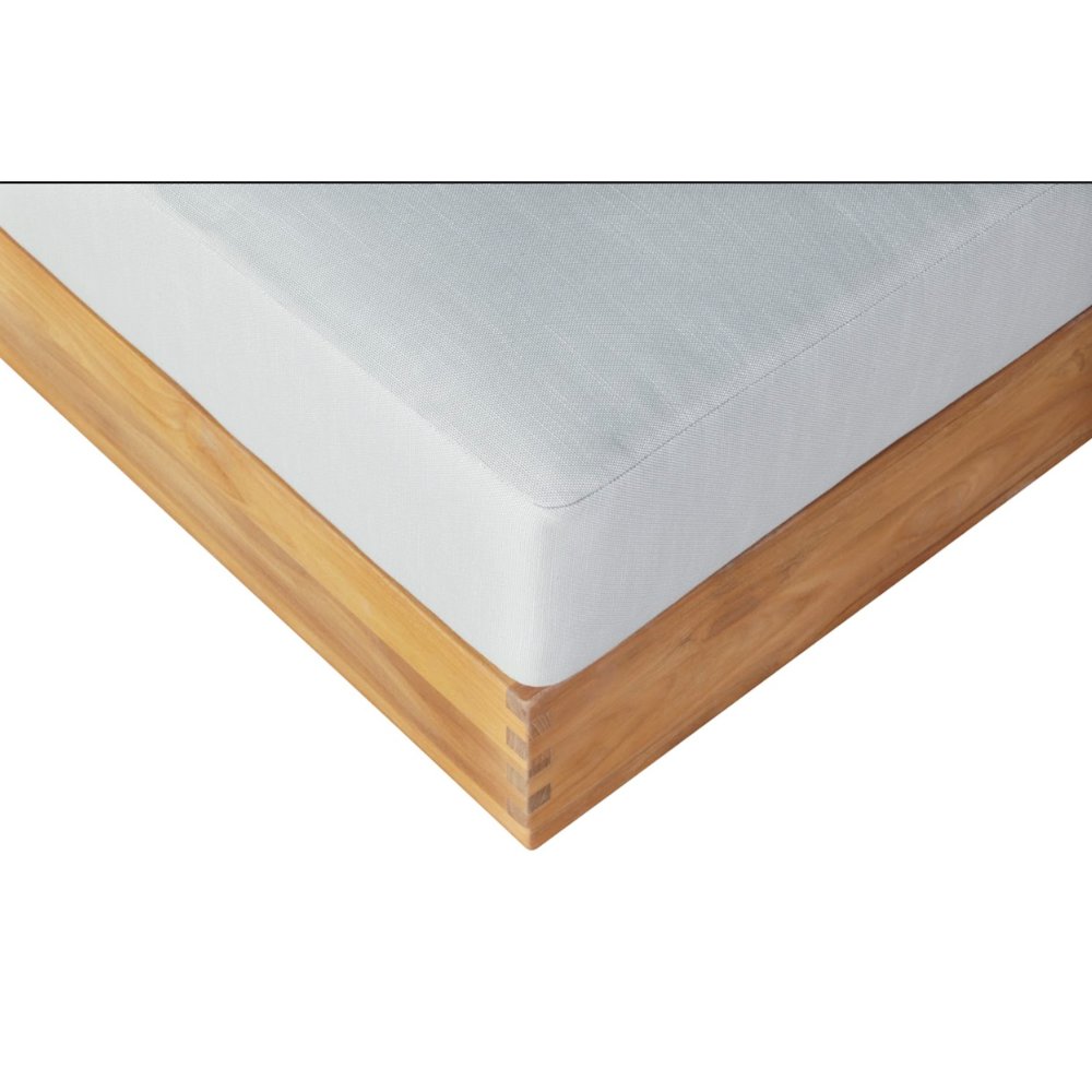Imperial Grove Outdoor Solid Teak Wood Ottoman. Picture 2