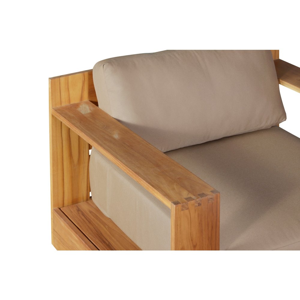 Imperial Grove Outdoor Solid Teak Wood Armchair. Picture 2