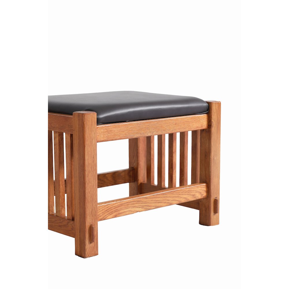 Mission Oak Foot Stool - Spindles - Michael's Cherry. Picture 5