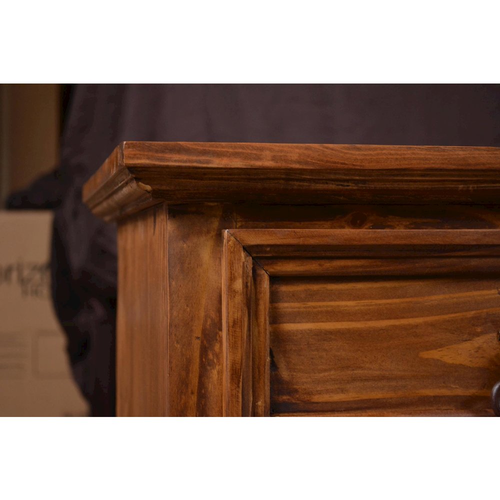 Set of 2 Montclare 1 Door / 1 Drawer Nightstand - Brown Wax. Picture 3