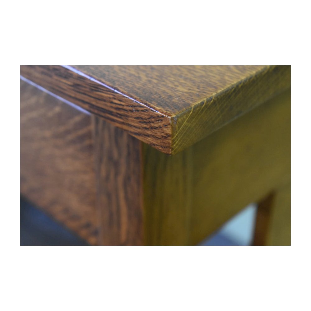 Mission / Arts And Crafts Solid Oak Writing Desk - Walnut. Picture 2