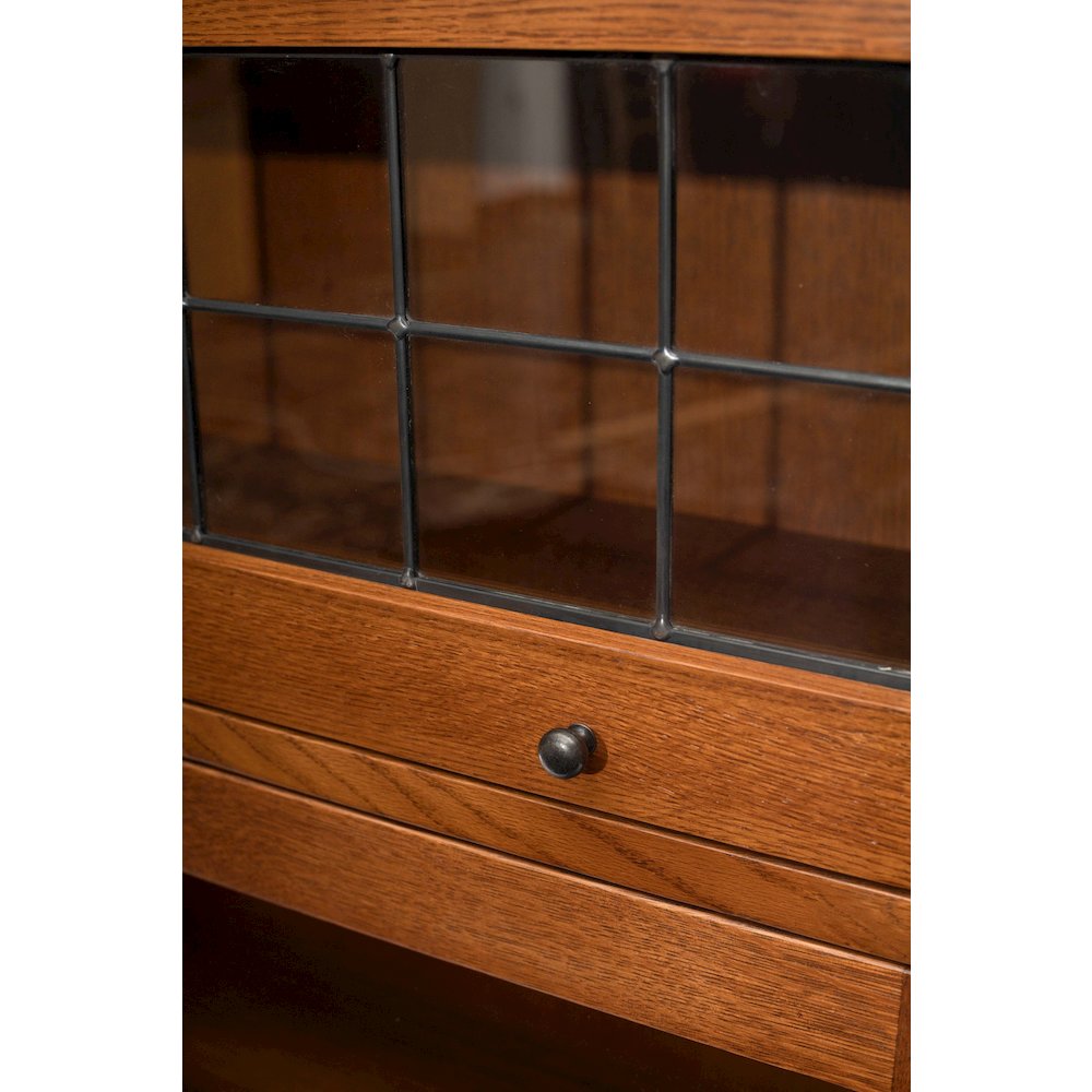 Mission Craftsman Style Oak Barrister Bookcase - 3 Stack - Michael's Cherry. Picture 4