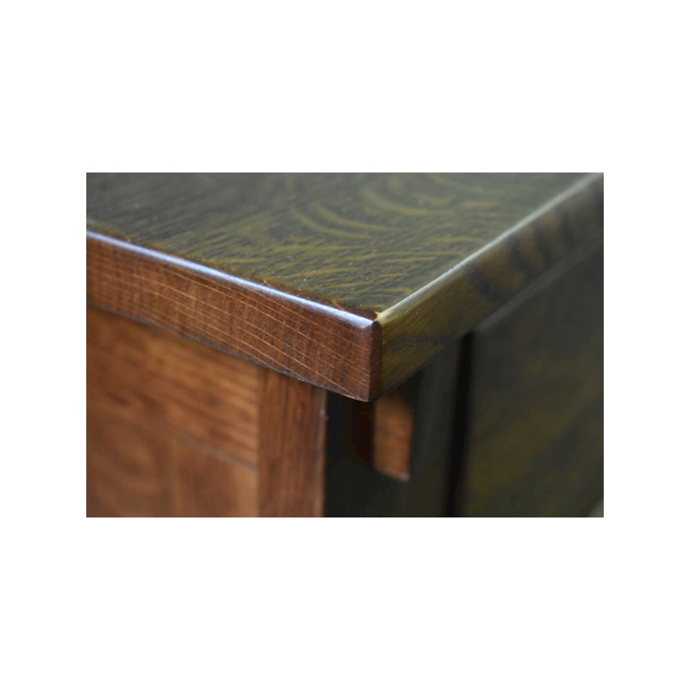 Mission Style Solid Oak Nightstand Model A3 - Walnut. Picture 3