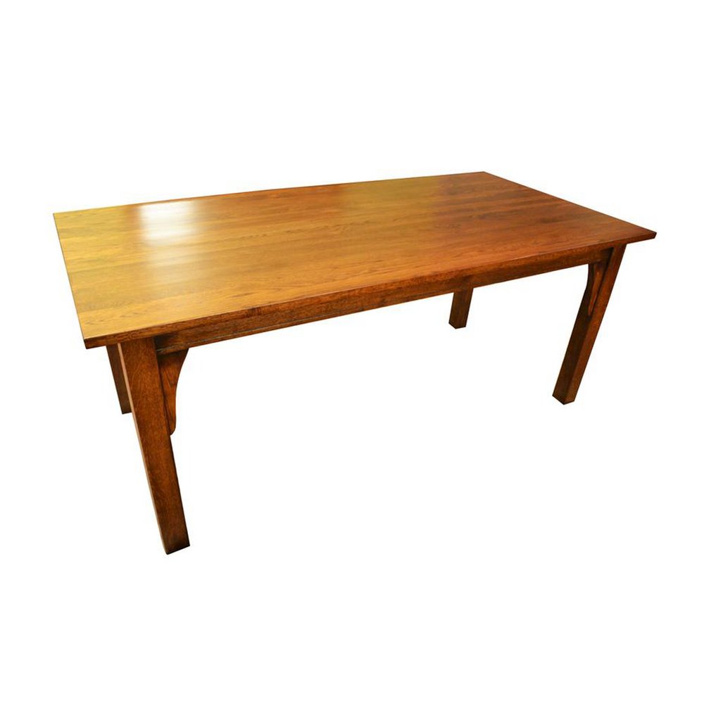 Mission 70" Solid Oak Dining Table - Walnut. Picture 1