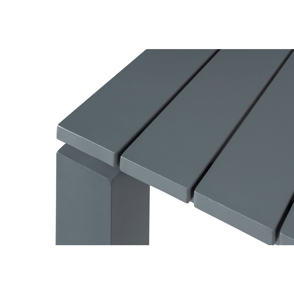 Sardinia Outdoor Aluminum End Table - Gray. Picture 1