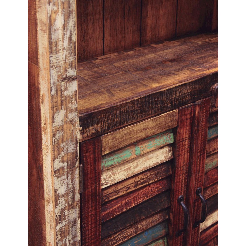 La Boca Solid Pine Wood Shutter Door Bookcase. Picture 3