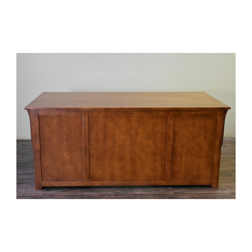 Mission Library Desk With File Cabinet Drawers - Michael's Cherry. Picture 3