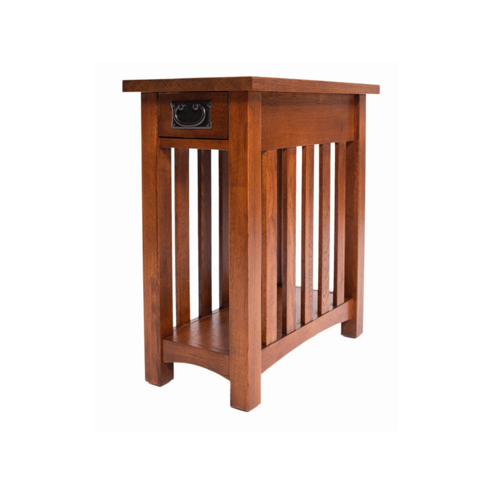 Mission Arts & Crafts 1 Drawer Side Table Michael's Cherry. Picture 2