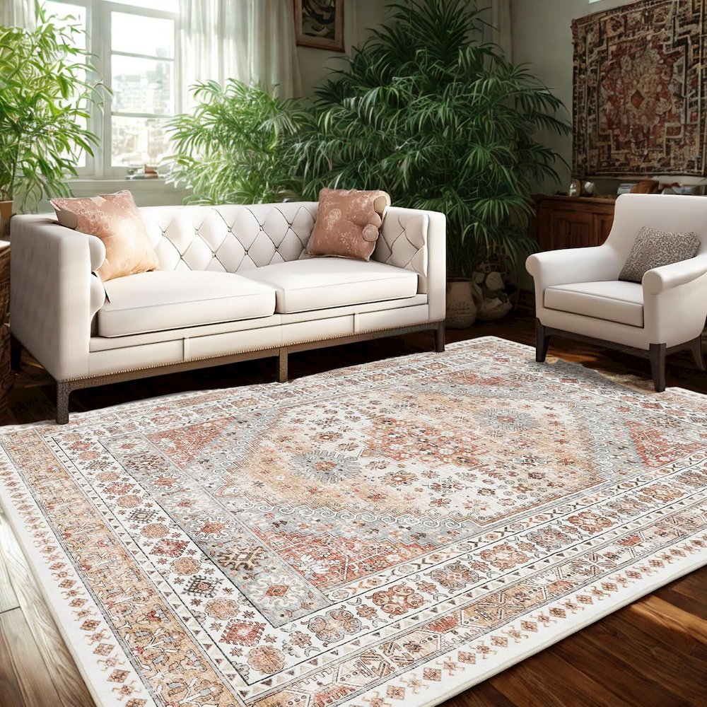 Area Rug Ultra Soft Washable Rug, Non Slip, Stain Resistant Rugs (9' x 12'). Picture 4