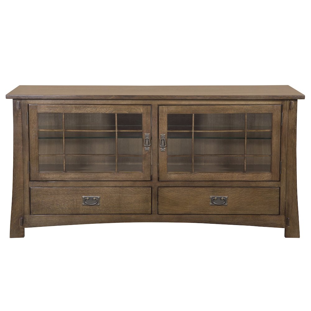 Mission Quarter Sawn Oak 60" TV Stand - Walnut. Picture 1