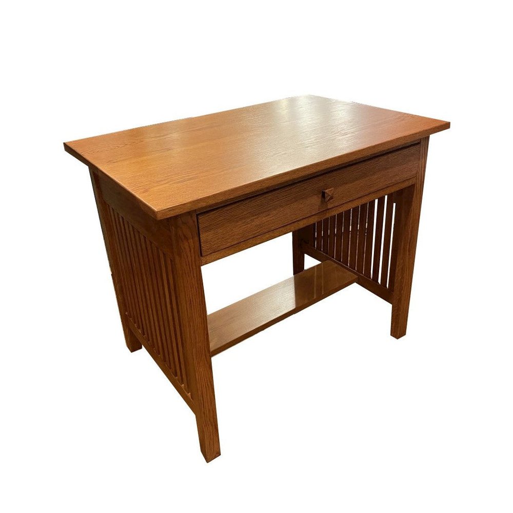 Mission / Arts And Crafts Solid Oak Writing Desk - 36 Inch - Michael's Cherry. Picture 1