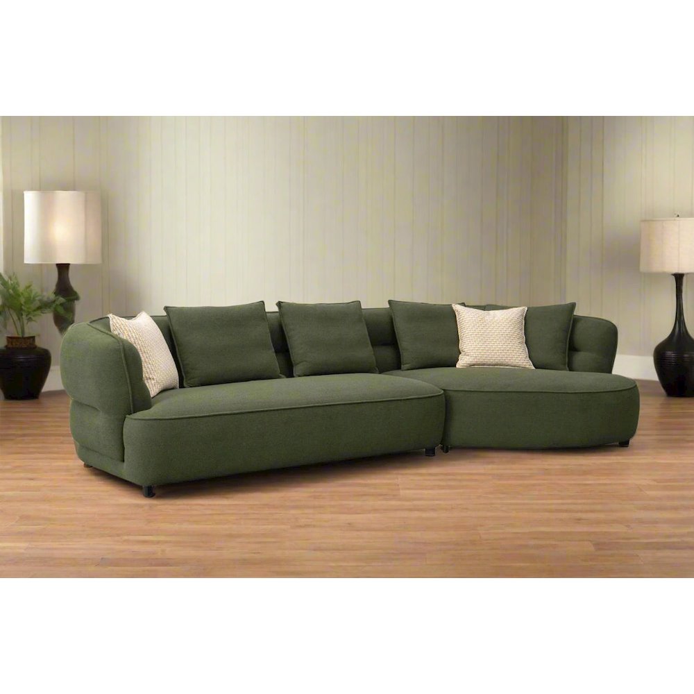 Aurora Collection Modern Upholstered Sectional Sofa – 133". Picture 5