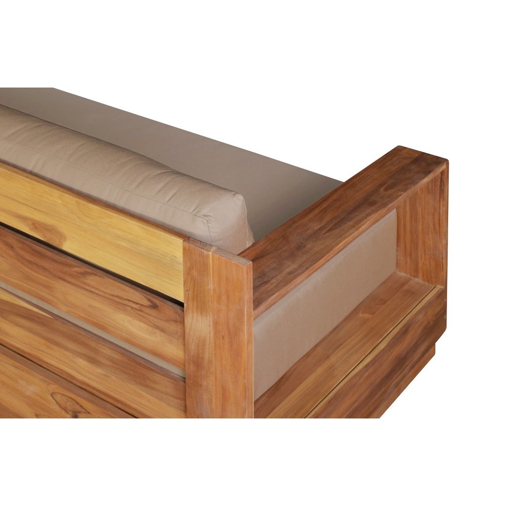 Imperial Grove Outdoor Teak Wood Sofa - 84". Picture 3
