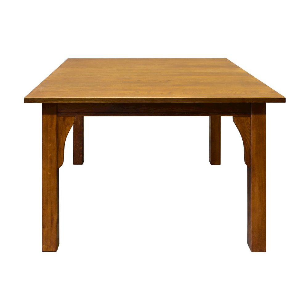 Mission Style White Oak Square Dining Table - Michael's Cherry. Picture 1