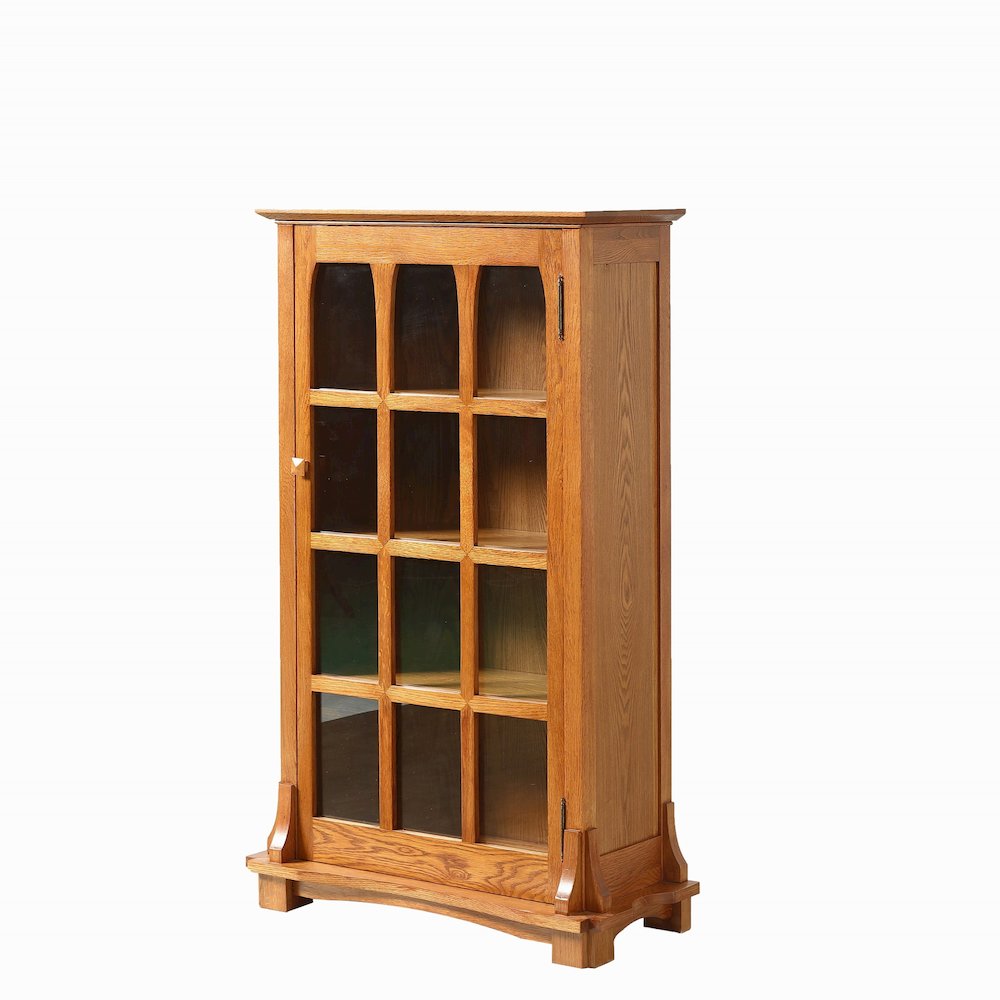 Mission Solid Oak Display Bookcase - Michael's Cherry. Picture 2