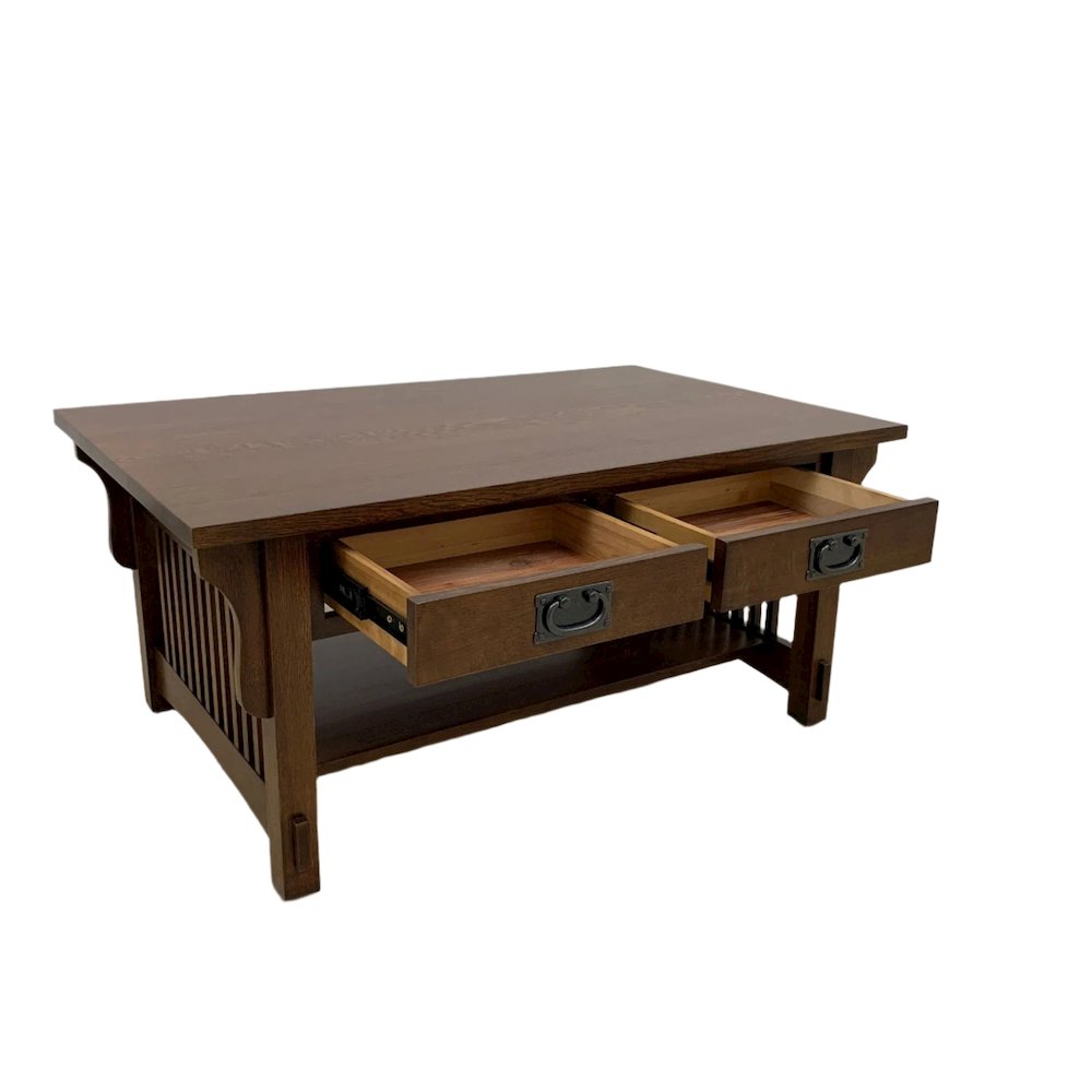 Mission Crofter 4 Drawer Coffee Table with Spindles - 40" - Walnut. Picture 1