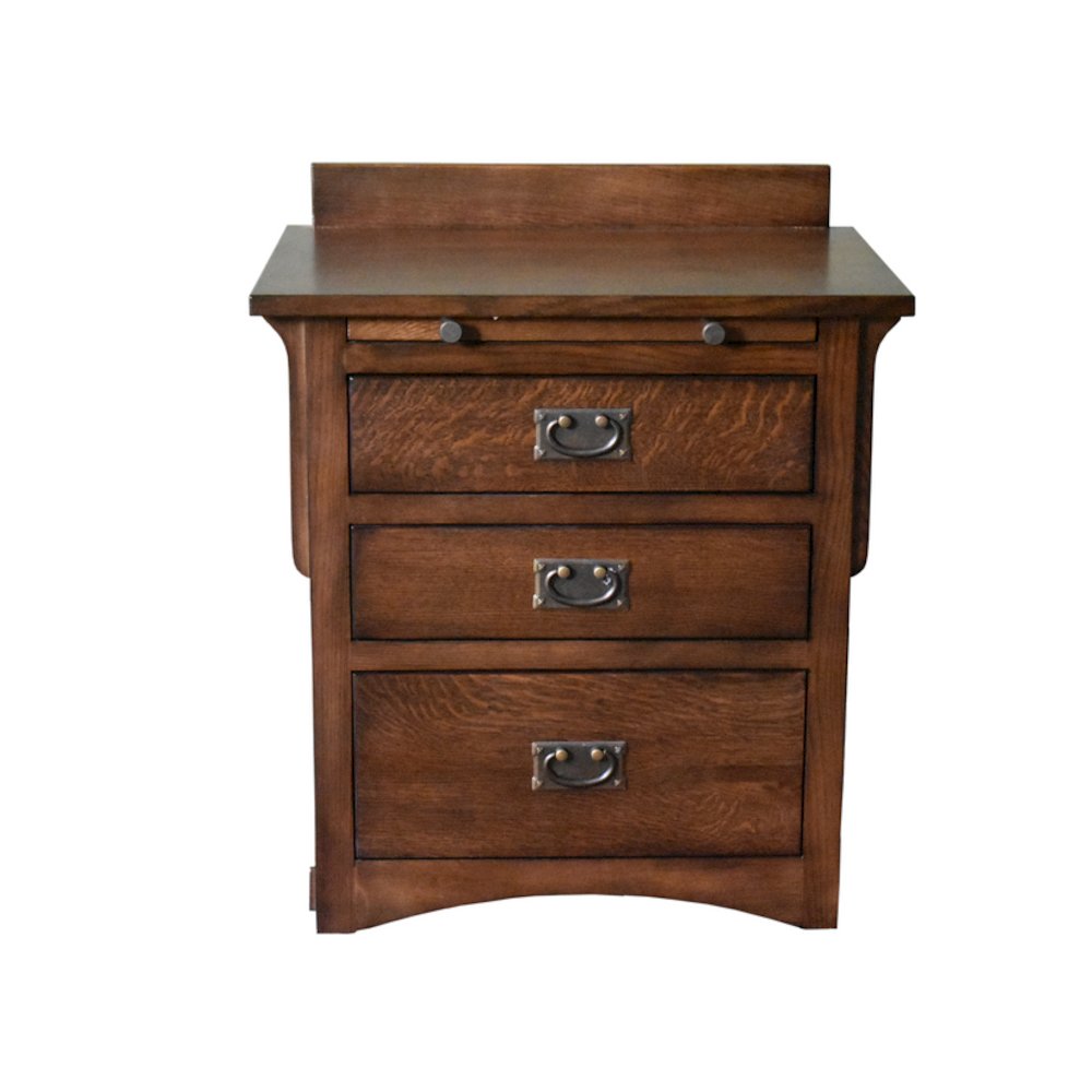 Mission Crofter 3 Drawer Nightstand - Walnut. Picture 2