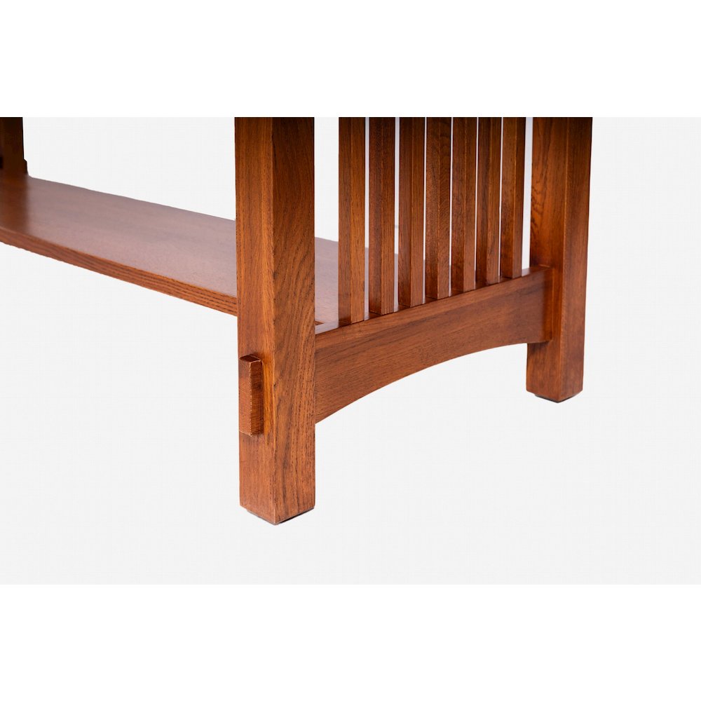 Mission 3 Drawer Crofter Style Console Table - Michael's Cherry. Picture 5