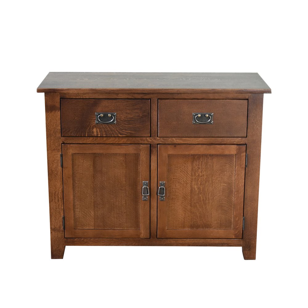 Mission 2 Door 2 Drawer Cabinet - Walnut. Picture 2