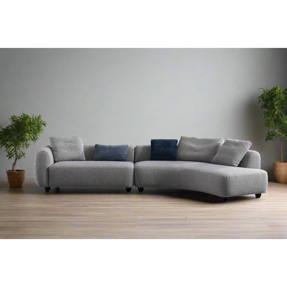 Luna Collection Modern Sectional Fabric Sofa – 154". Picture 2