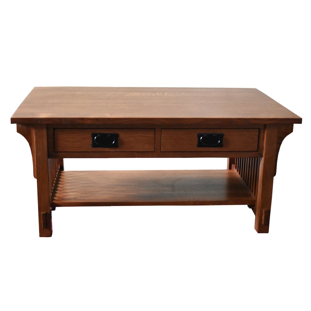 Mission Crofter 4 Drawer Coffee Table with Spindles - 40" - Michael's Cherry. Picture 2