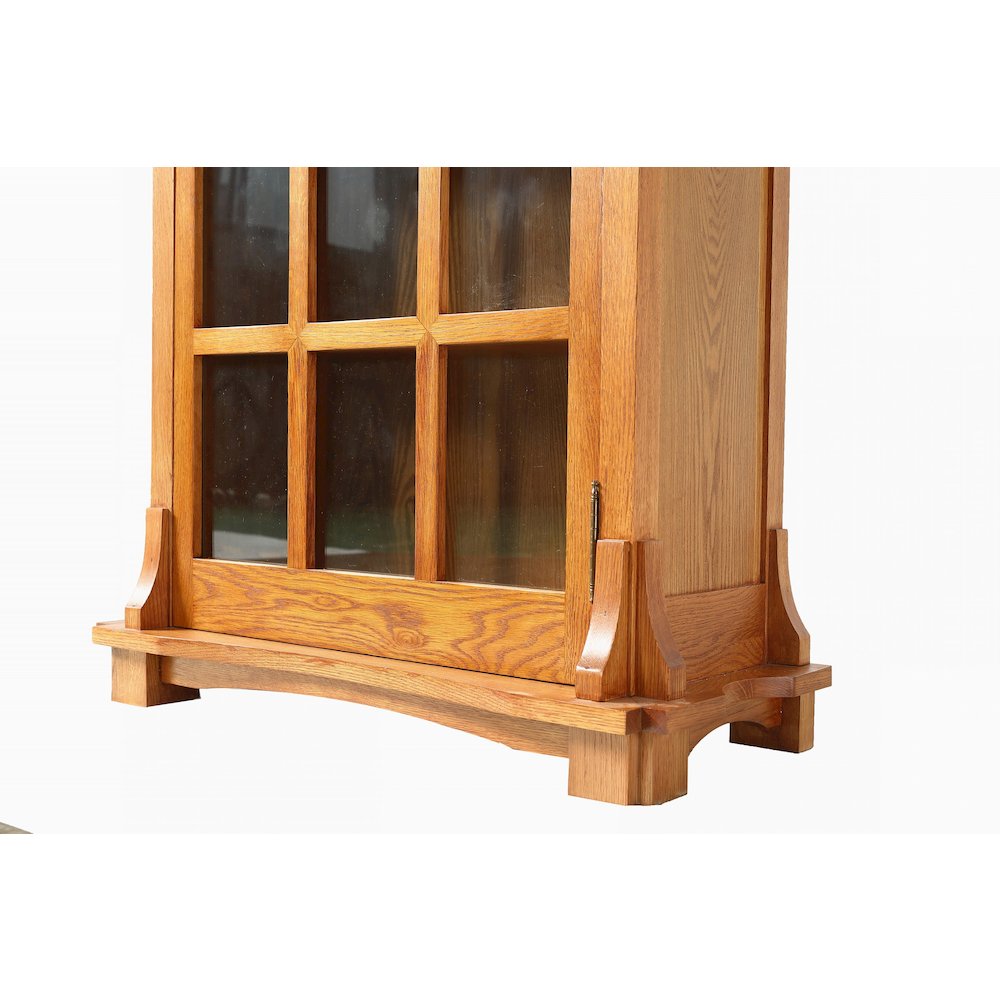 Mission Solid Oak Display Bookcase - Michael's Cherry. Picture 5
