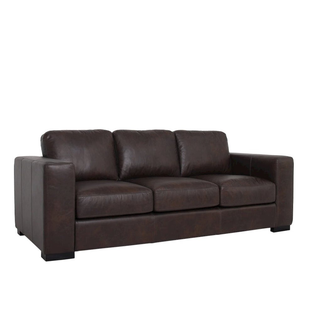 Argento Top Grain Leather Sofa - Brown. Picture 1