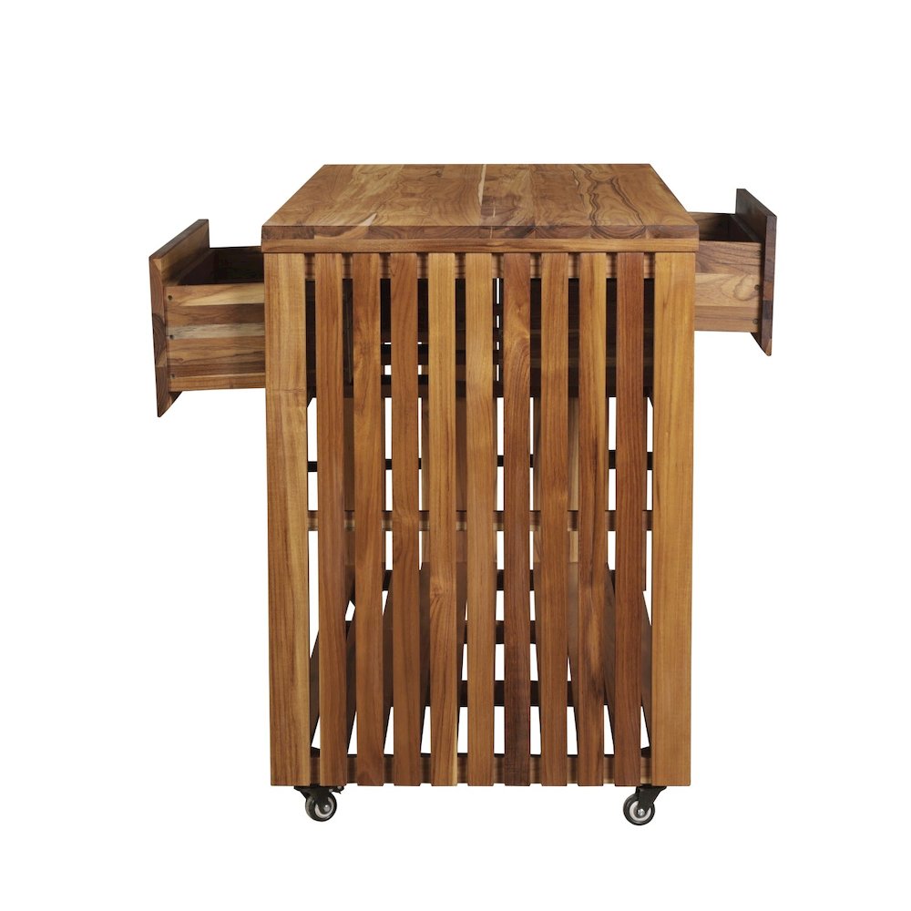 Imperial Grove Outdoor Solid Teak Wood Kitchen Island. Picture 5