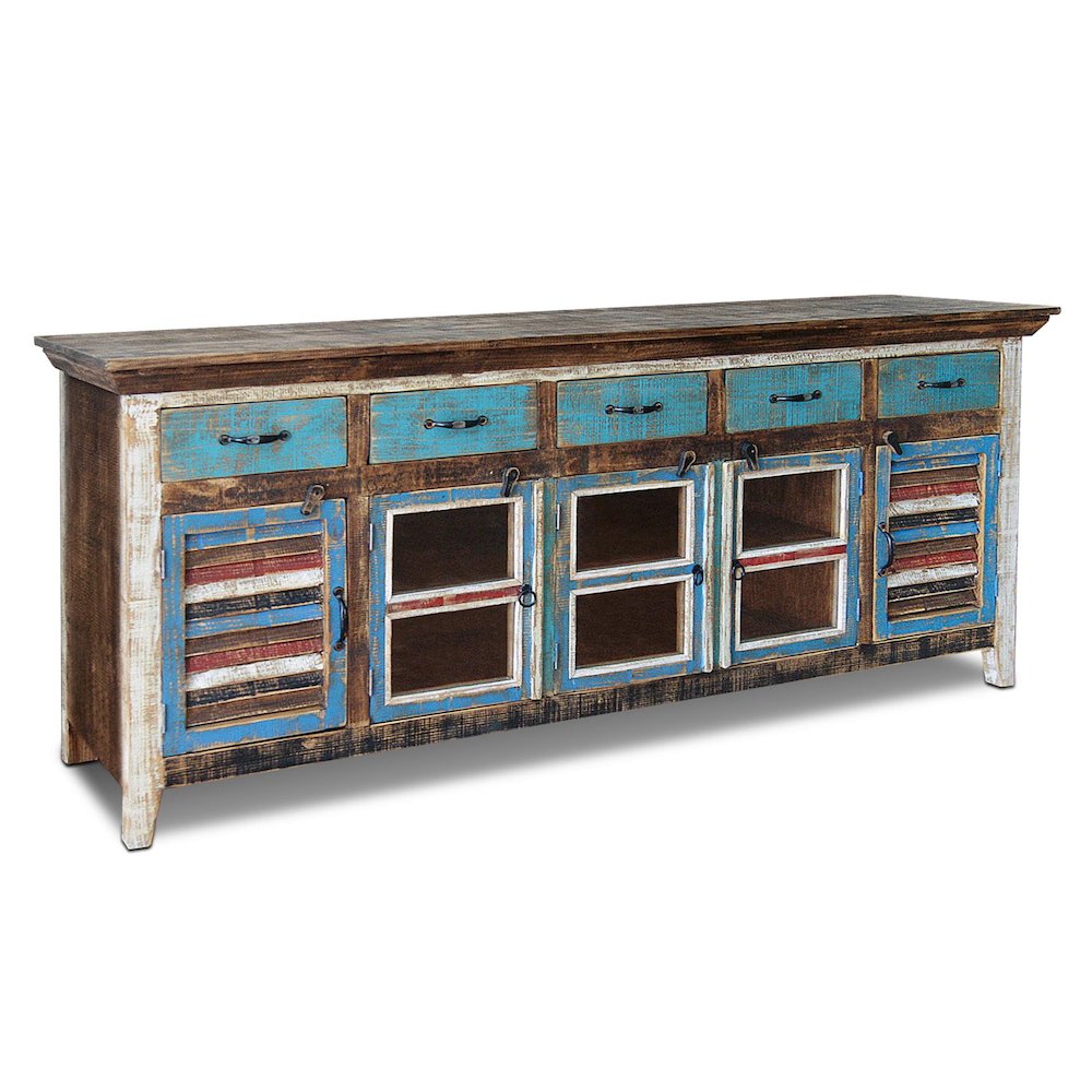 La Boca Solid Wood 82" Shutter Sideboard. Picture 3