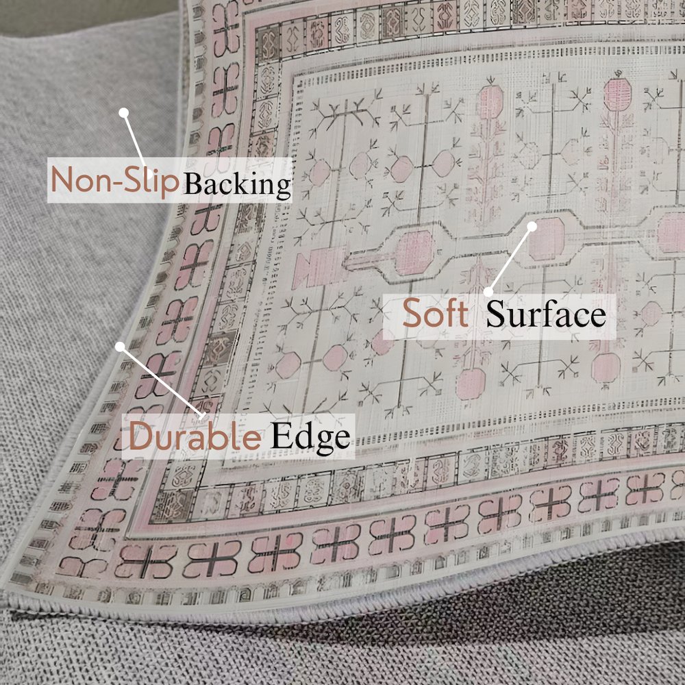 Area Rug Ultra Soft Washable Rug, Non Slip, Stain Resistant Rugs (5.7' x 7.8'). Picture 6