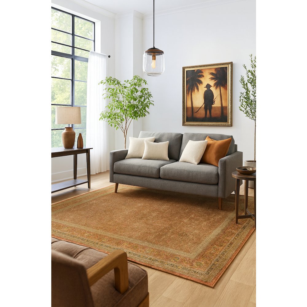 Area Rug Ultra Soft Washable Rug, Non Slip, Stain Resistant Rugs (2'7" x 9'). Picture 2