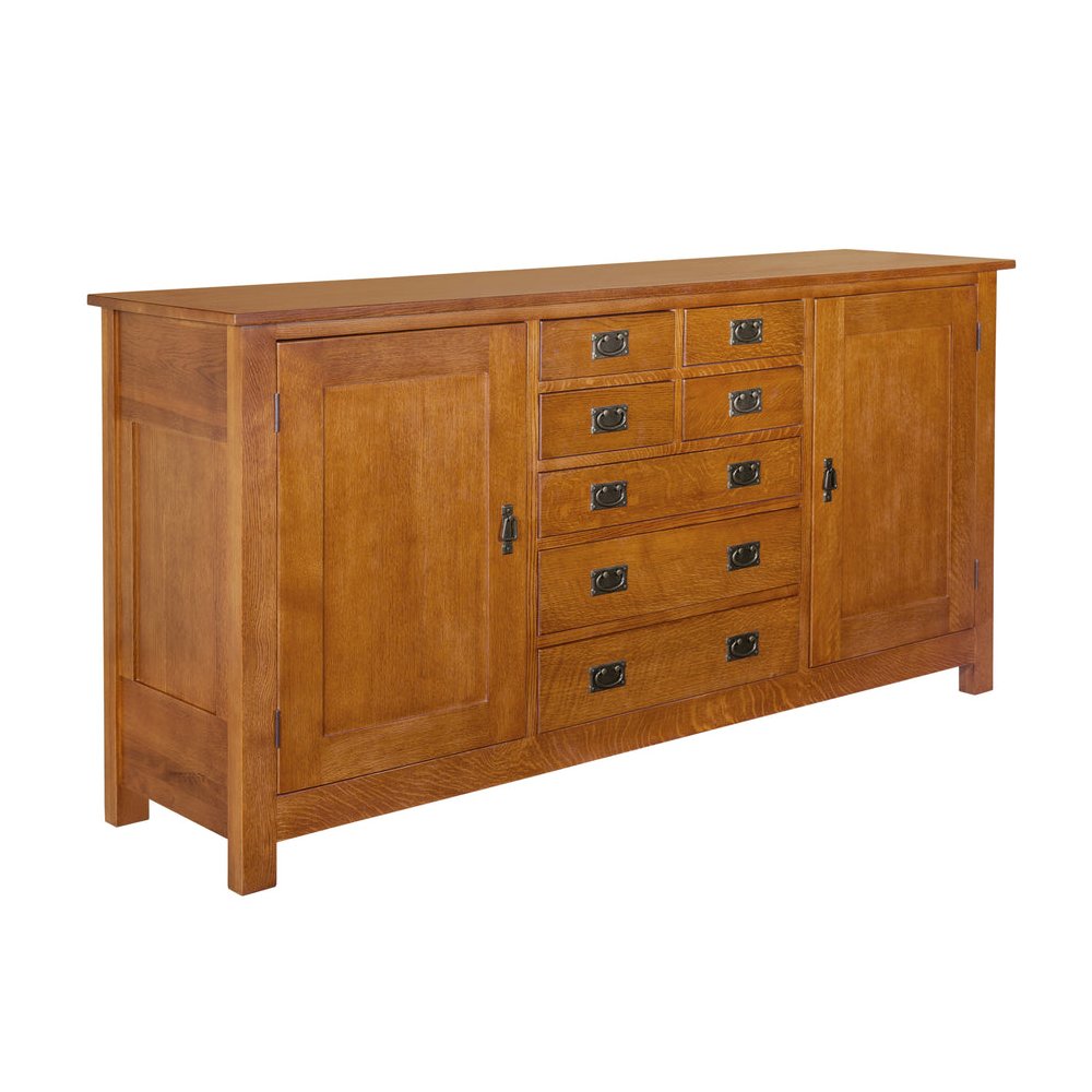 Mission 7 Drawer Sideboard With 2 Doors - Michael's Cherry (MC-A) - 82". Picture 2