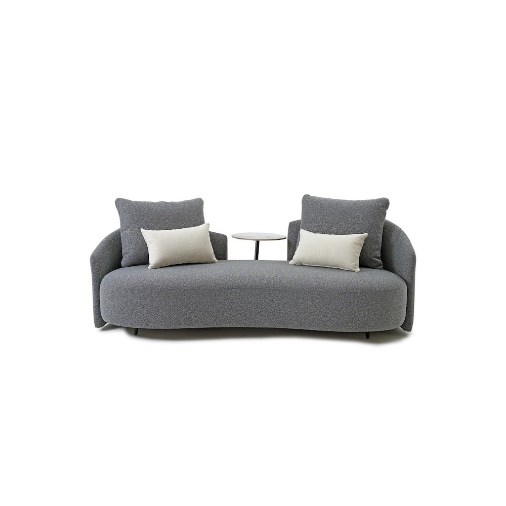 Serene Outdoor Modern Sofa - 83",  Gray Bouclé All-Weather. Picture 1