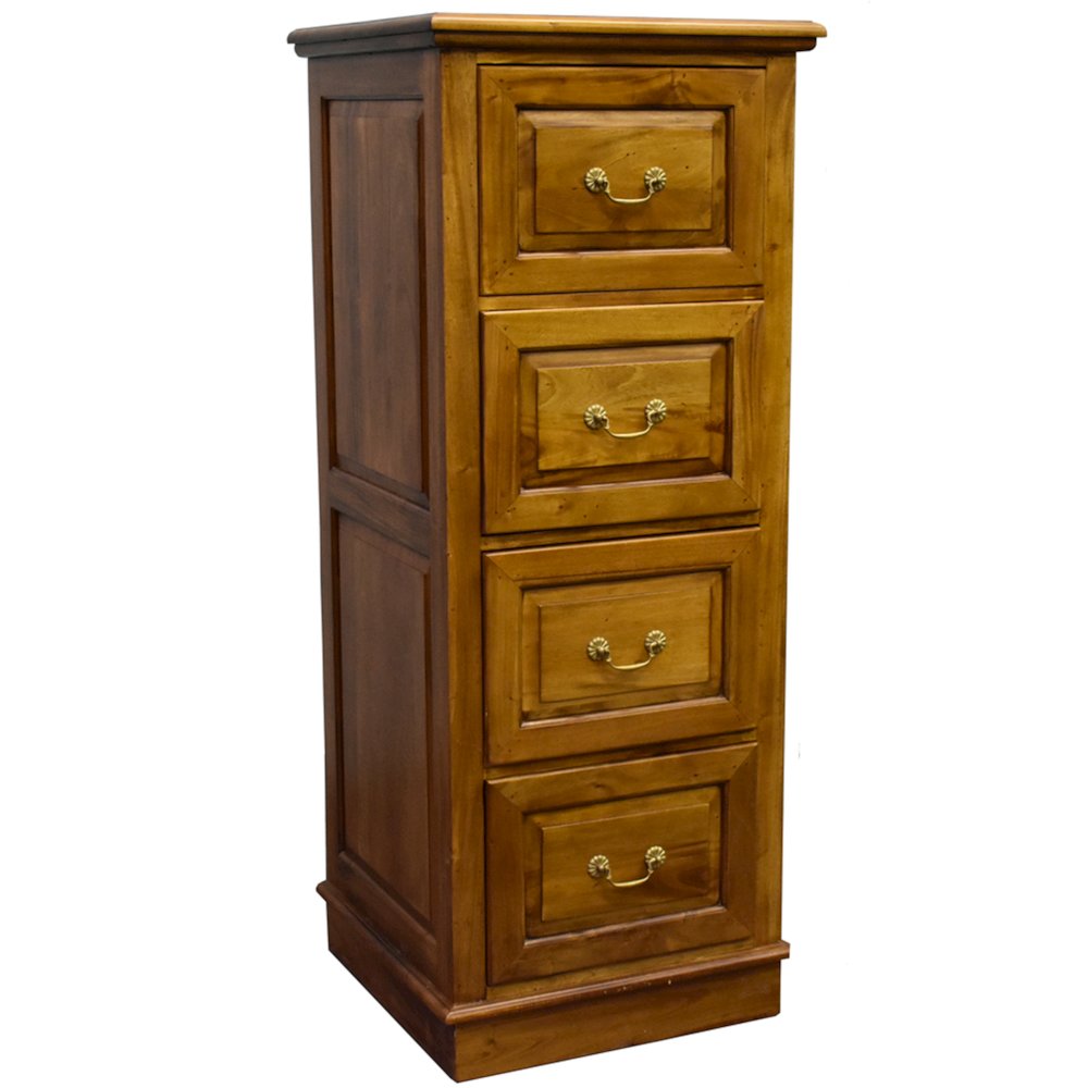 Legacy 4 Drawer File Cabinet - Light Brown Walnut. Picture 1