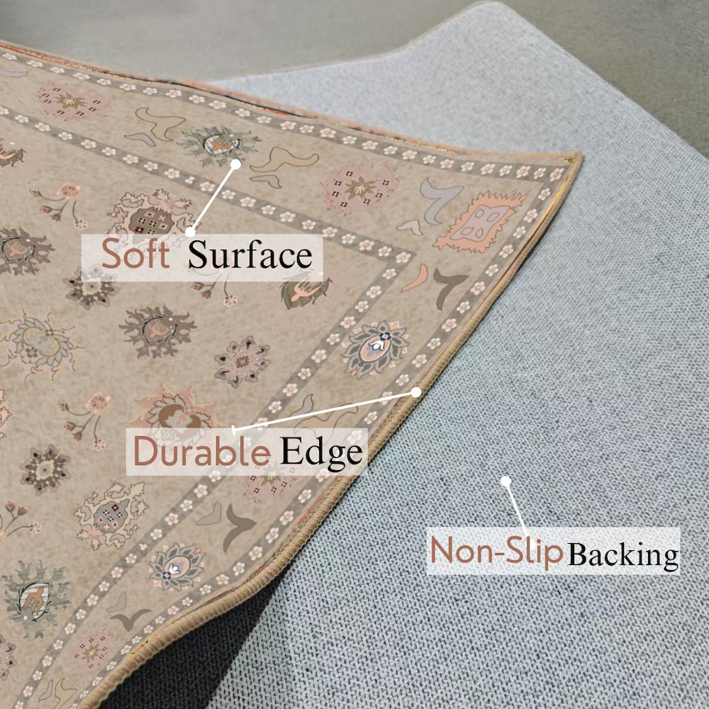Area Rug Ultra Soft Washable Rug, Non Slip, Stain Resistant Rugs (2'7" x 9'). Picture 5