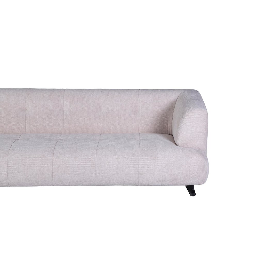 Arden Collection Modern Fabric 3-Seater Sofa - White. Picture 5