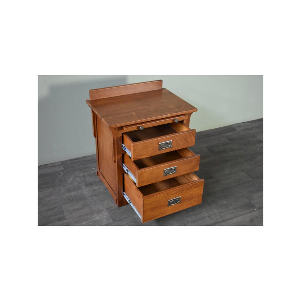 Mission Crofter 3 Drawer Nightstand - Michael's Cherry. Picture 3