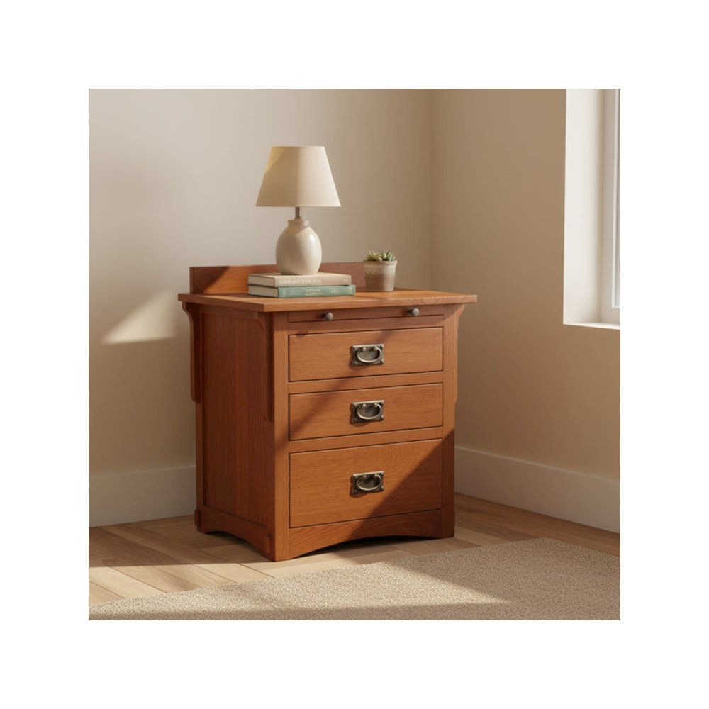 Mission Crofter 3 Drawer Nightstand - Michael's Cherry. Picture 2
